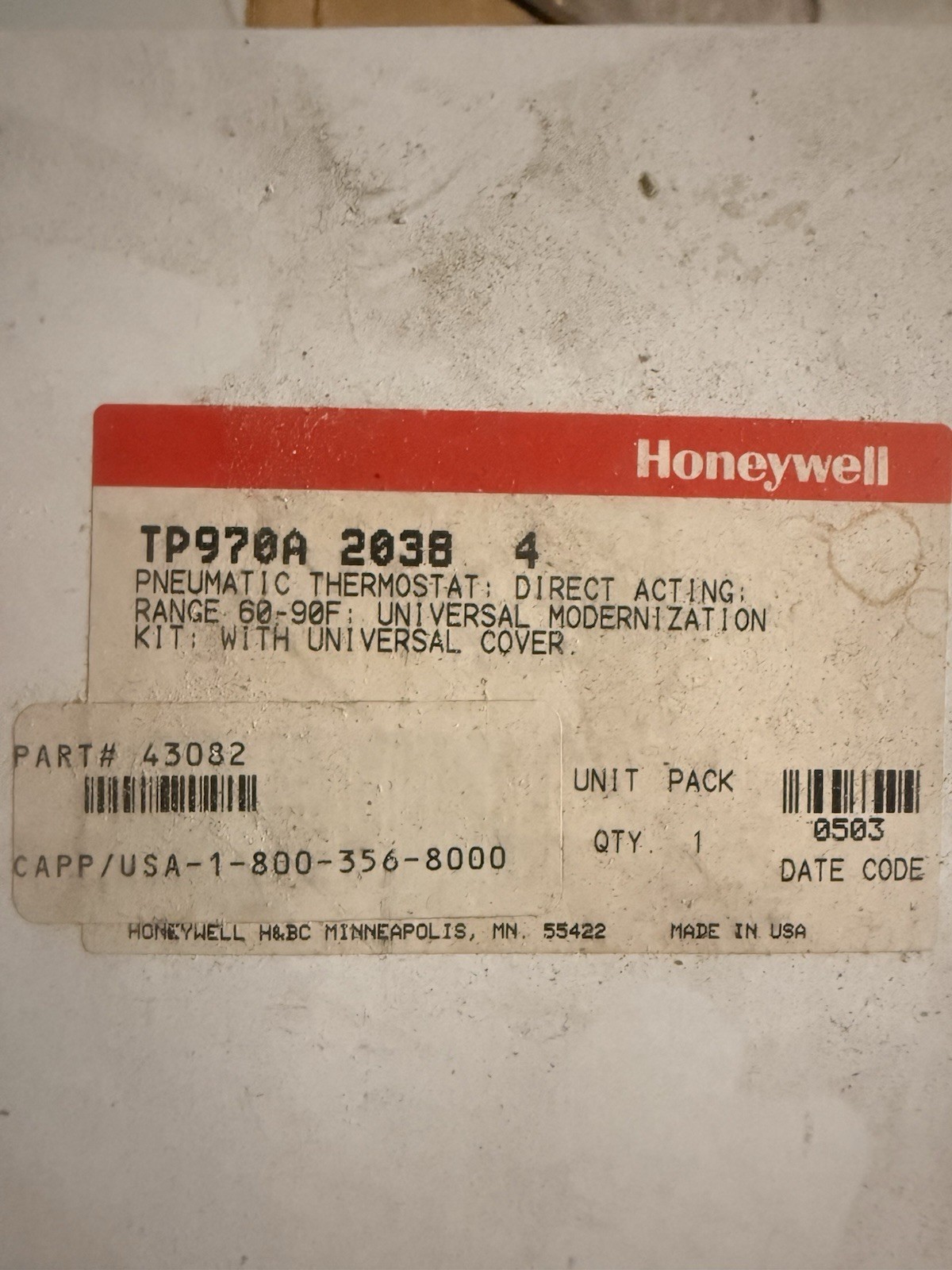 HONEYWELL TP970A-2038 / TP970A2038 HONEYWELL TP970A-2038 / TP970A2038