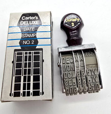 Vintage Carter’s Deluxe No.2 Rotary Date Stamp Made in USA Office Number NEW NOS picture