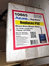 MARS Azure Digi-Motor 10865 Direct Drive Blower Motor 115/230V 5-Speed Rev picture