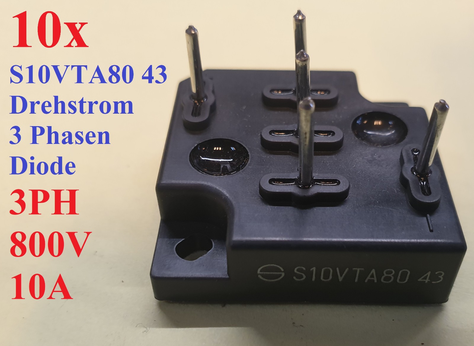 10x Diode 3 Phase Bridge Power Supply Module 800V 10A SCR IGBT SEMIKRON IXYS
