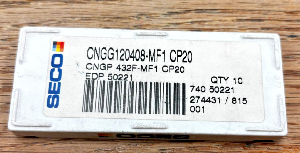 SECO CNGG120408-MF1 CP20 CNGP 432F-MF1 CP20 10 INSERTS 