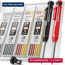 Carpenter Pencil with Sharpener, Mechanical Pencil Set with 26Refill | De picture