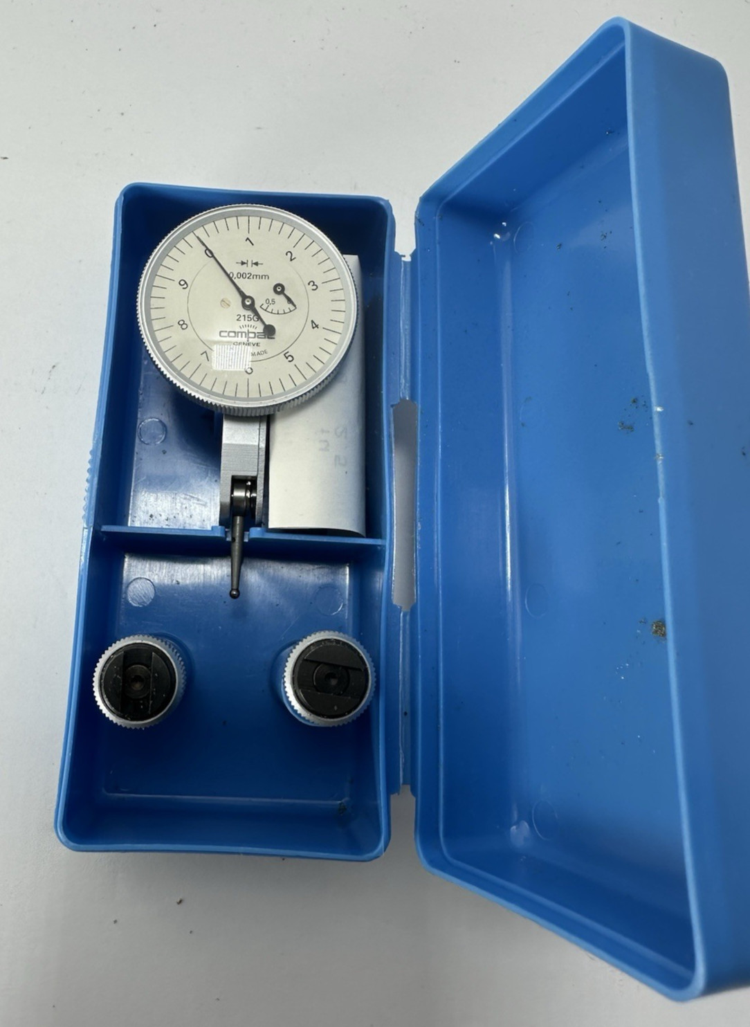 Compac Geneve 215G Dial Test Indicator .002mm Swiss Made w/Case Compac Geneve 215G Dial Test Indicator .002mm Swiss Made w/Case