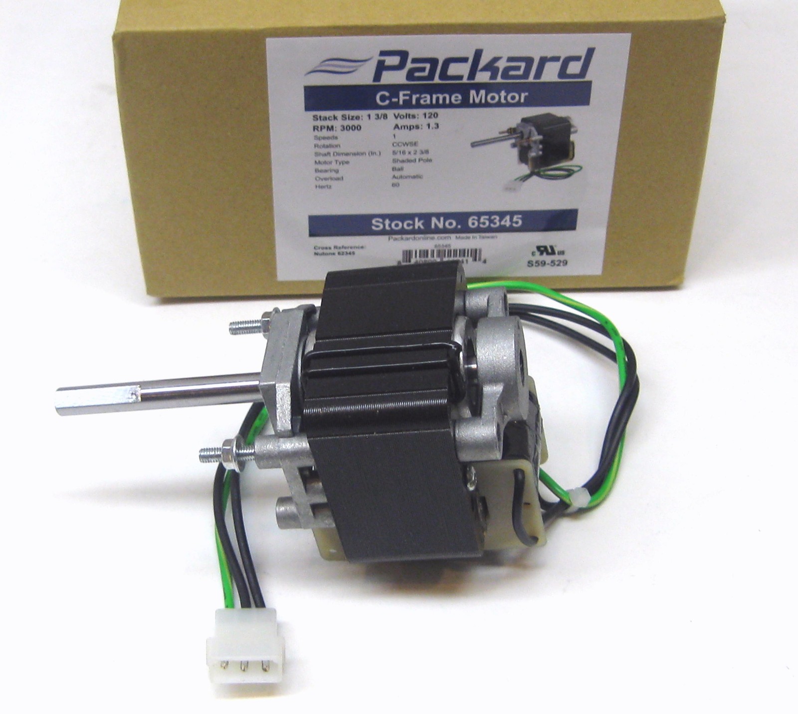 Packard 65345 Motor for Nutone Vent Bathroom Exhaust Fan 62345000