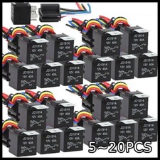 Lots 12V 30/40 Amp 5-Pin SPDT Automotive Relay with Wires & Harness Socket Set picture