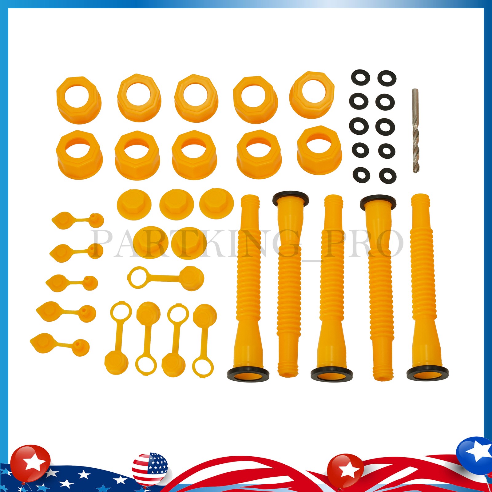 5x Fit Plastic Gas Cans Old Style Replacement Caps Gas Can Spout Nozzle Vent Set