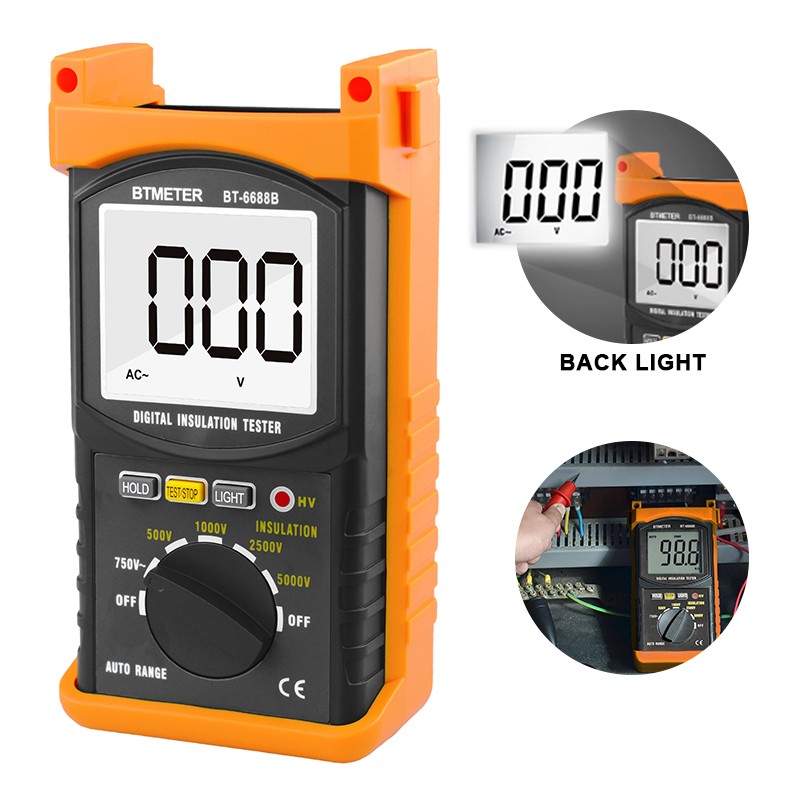 5000V Insulation Resistance Tester Megohmmeter 200GΩ High Voltage