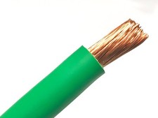 25' FT 4/0 WELDING BATTERY SOLAR CAR CABLE  SAE J1127 GREEN MADE IN USA  picture