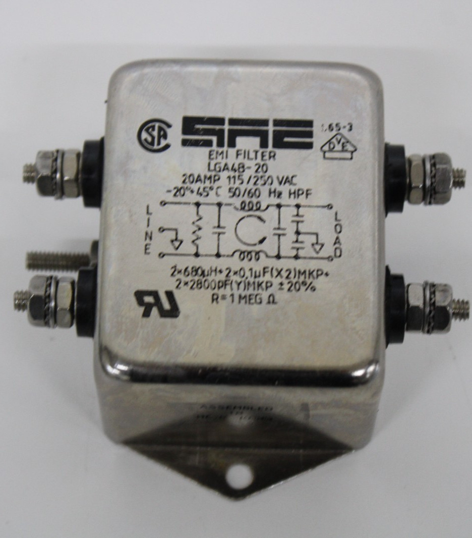 SAE EMI Filter LGA4B-20 20A 115/250VAC