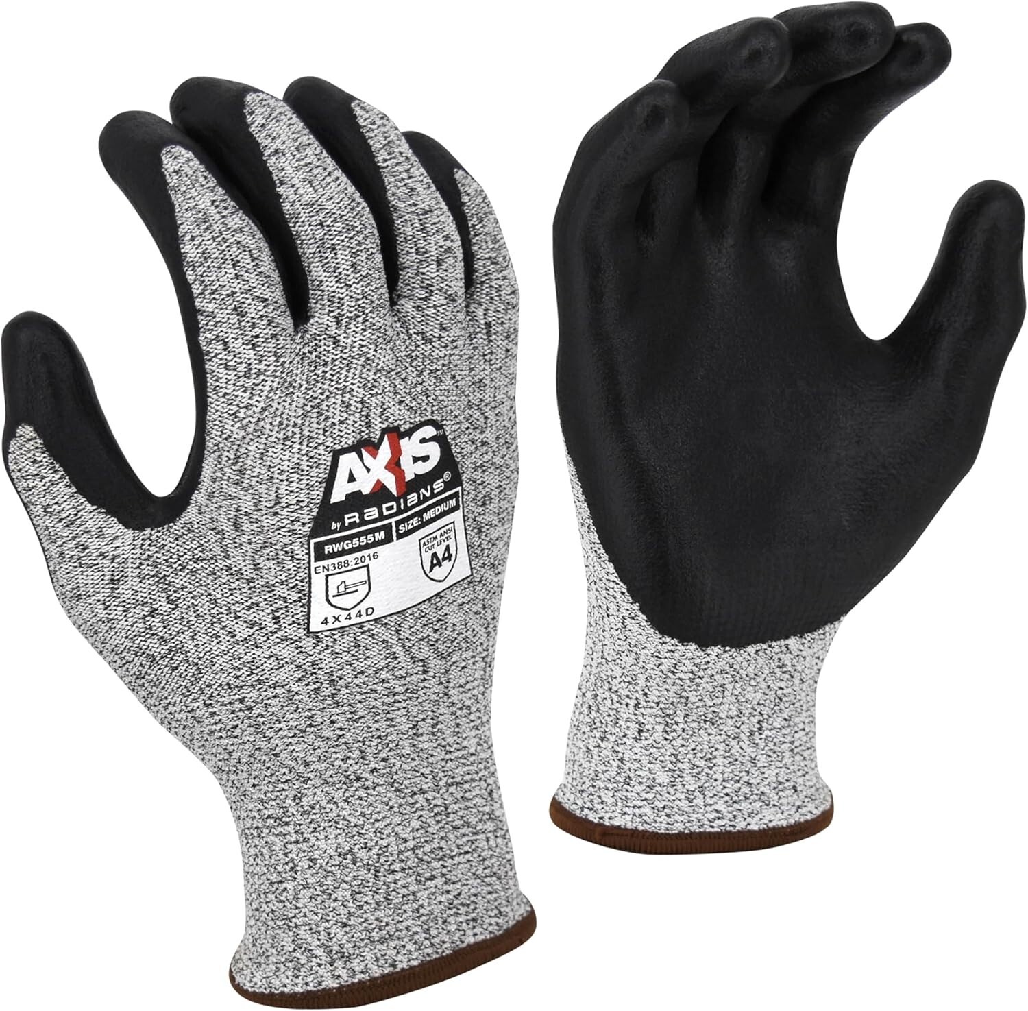 Axis by Radians RWG555XL Foam Nitrile Palm Coating Industrial Work Gloves DESC