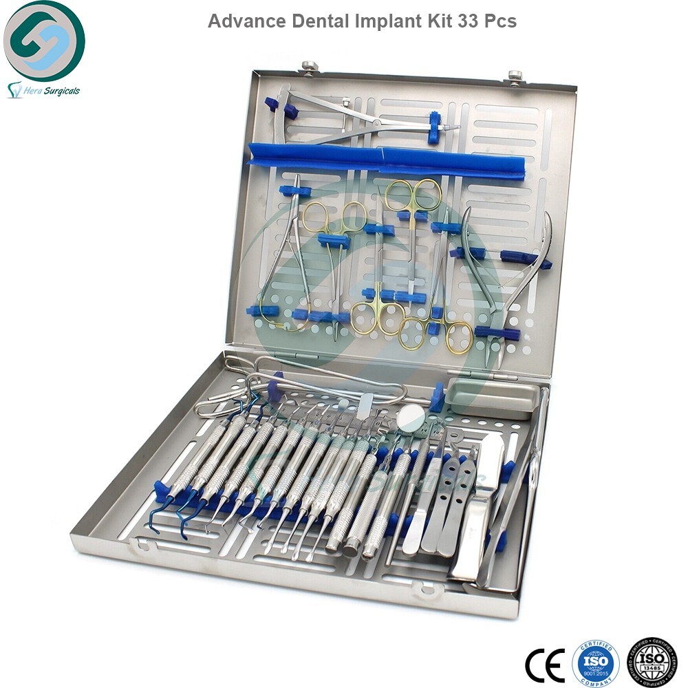 New Advance Dental Implant Kit Dental Implantology Instruments Oral kit 33 Pcs