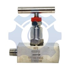 RFS Stainless Steel 316 Straight Needle Valve, 1