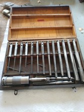 Lot of SUPERIOR HONE MANDRELS PIECES AND PARTS in Wood case picture
