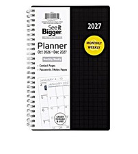See It Bigger Oct 2026 Dec 2027 PlanAhead Planner Contacts Notes + More 5.5x8.75 picture