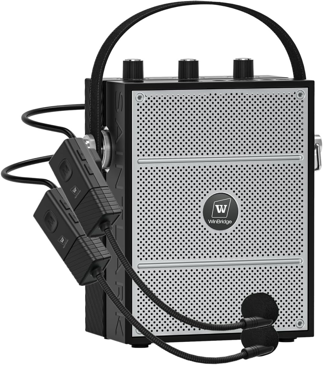 WinBridge S98Plus 50W Voice Amplifier 2 Wireless Headset Mics Bluetooth PA New