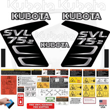 Fits Kubota SVL75-2 Complete Decal Kit Skid Steer Stickers - Black Version picture