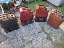 Army  Cans Lot Of 4 Jerry can vintage U.S Army With 3 Carrier Brackets  picture