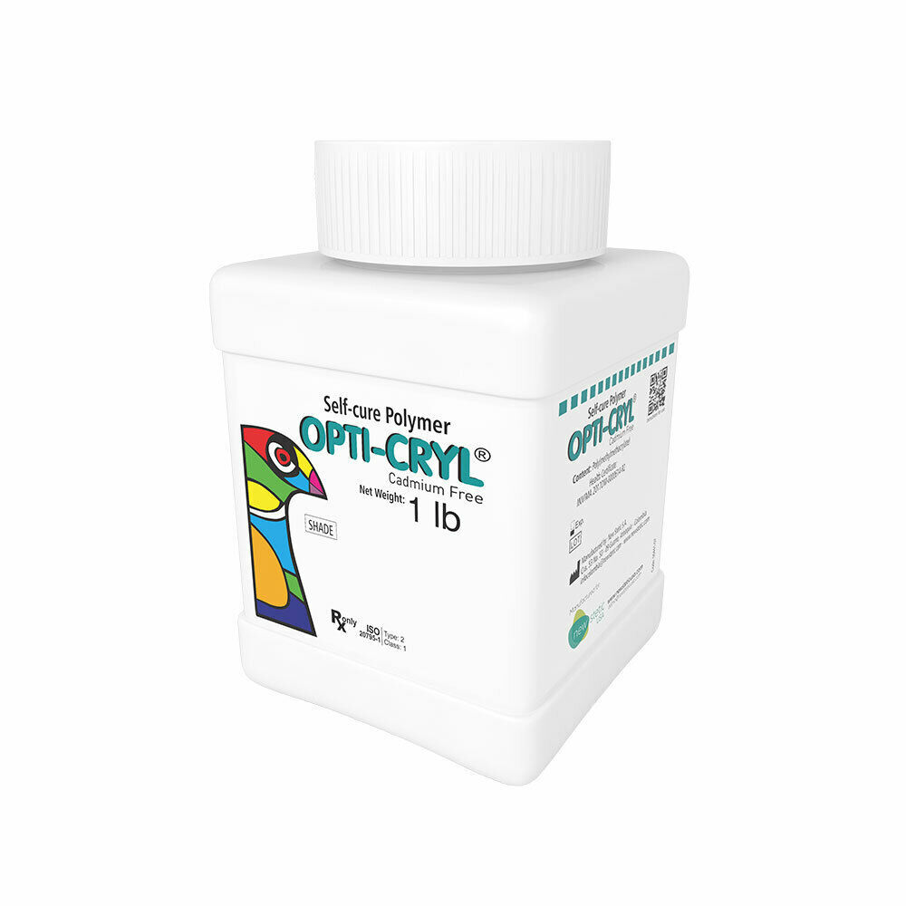 New Stetic Opti-Cryl Self Curing Acrylic Powder Original Shade 1lb