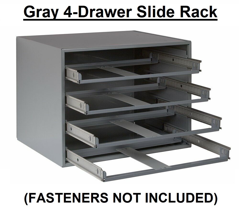 Durham Mfg 307-95 Four Sliding Drawer Parts Cabinet (Choose Rack Options) Durham Mfg 307-95 Four Sliding Drawer Parts Cabinet (Choose Rack Options)