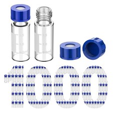 1000PCS 2ml Autosampler Vials Pre-slit 9-425 Screw Caps Clear Glass Writing Area picture