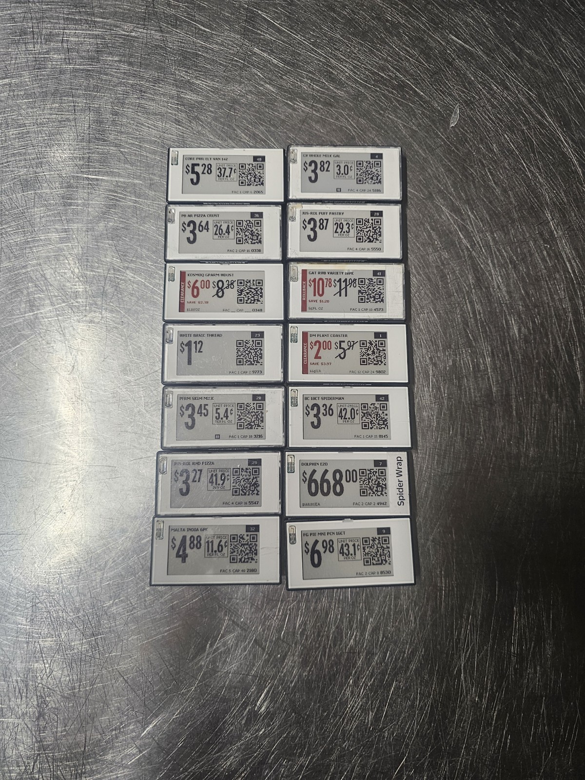 Lot of 14 SES-imagotag VUSION ESL Electronic Shelf Label E-Ink Tags For Parts