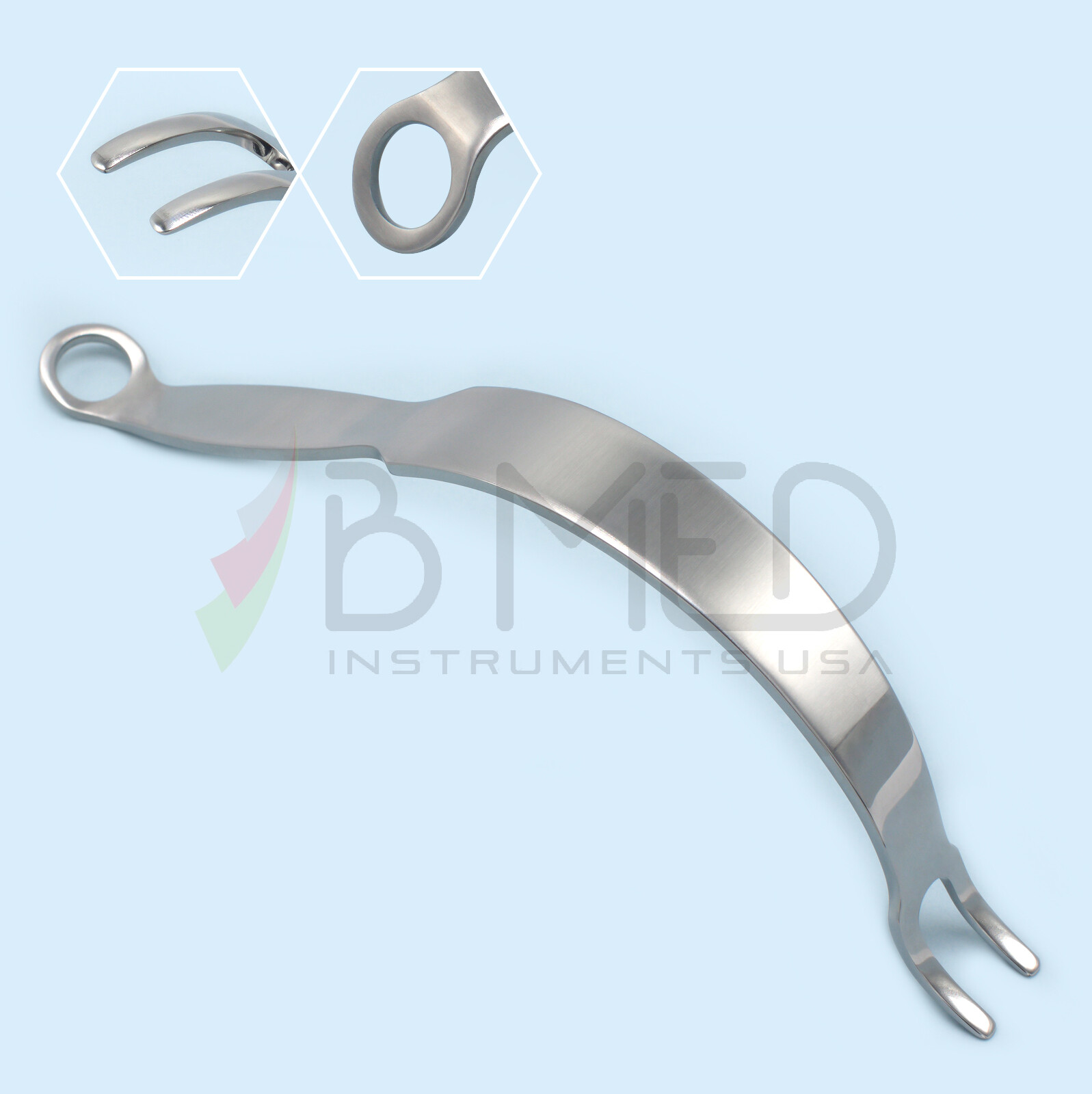 PCL Collateral Ligament Retractor 5mm Prong & 11mm Gap Strong Curve Tools