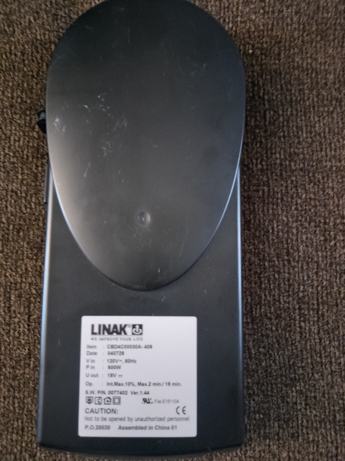 LINAK CBD4C00030A-409 Linear Actuator Control Box  PARTS ONLY 