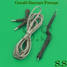 Bipolar Gerald Bayonet Forceps 19.5cm Non Stick ReUsable Electrosurgical EL-006 picture