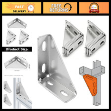 8 PCS Right Angle Connector Brackets, 90° Gusseted Fittings for 1-5/8