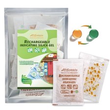[5 Gram 50 Packages] Adsorbco Rechargeable 20% Orange + 80% White Silica Gel picture