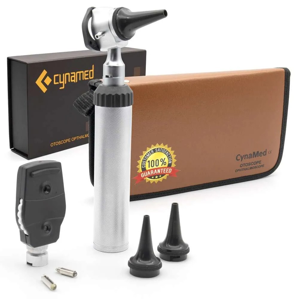 Cynamed Combo Otoscope Set - Multi-Function Ear Scope for Ear, Nose & Eye Exam