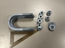 (4-Pk) 2-1/2” U-Bolt Round Bend Hot Dip Galvanized 1/2