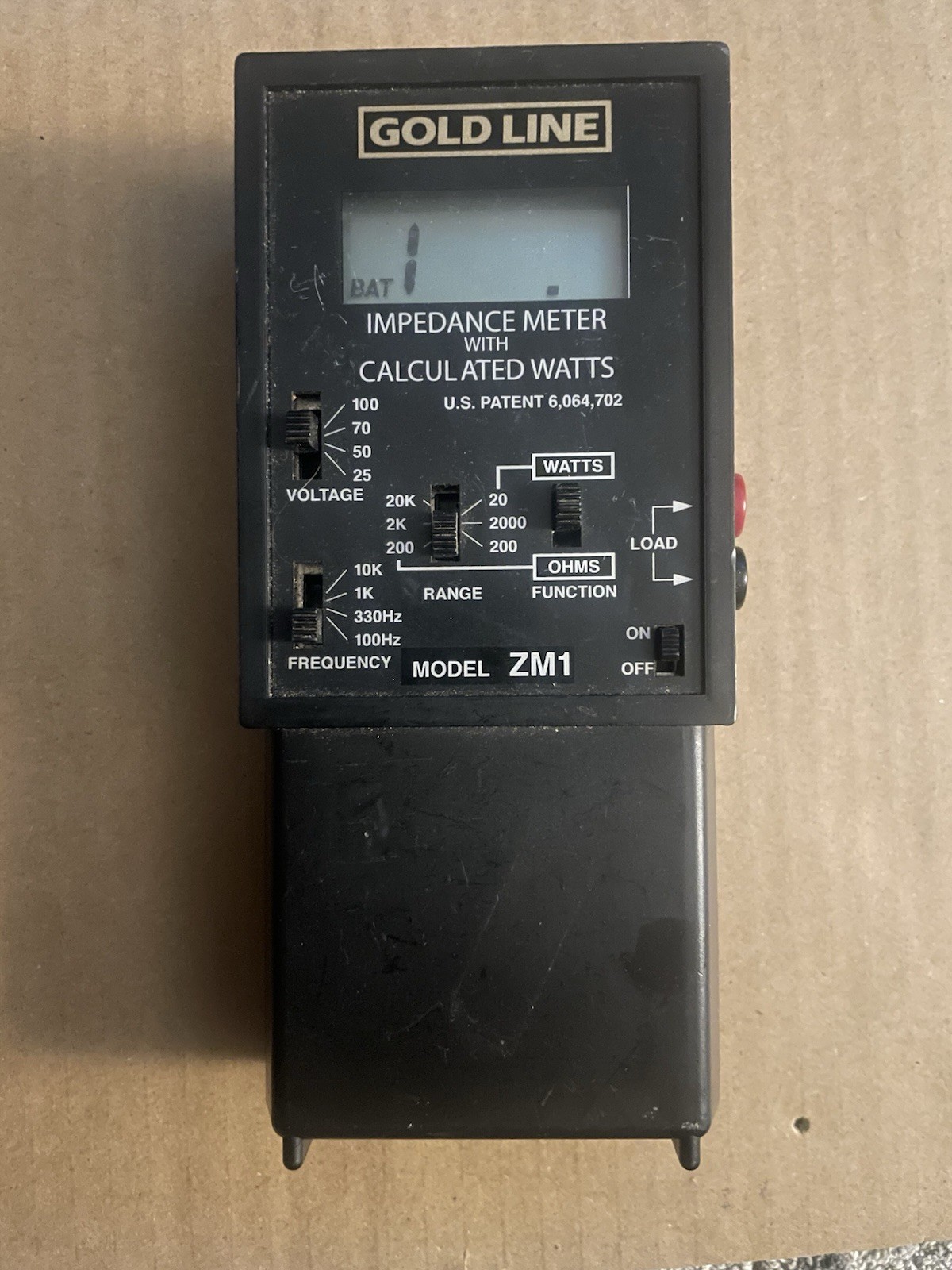 Goldline ZM1P Impedance Meter Device ONLY AS IS READ DESCRIPTION Goldline ZM1P Impedance Meter Device ONLY AS IS READ DESCRIPTION