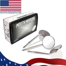 12Pcs Dental Premium Mouth Mirror heads Size #5 Mirrors Dentistry Instruments picture
