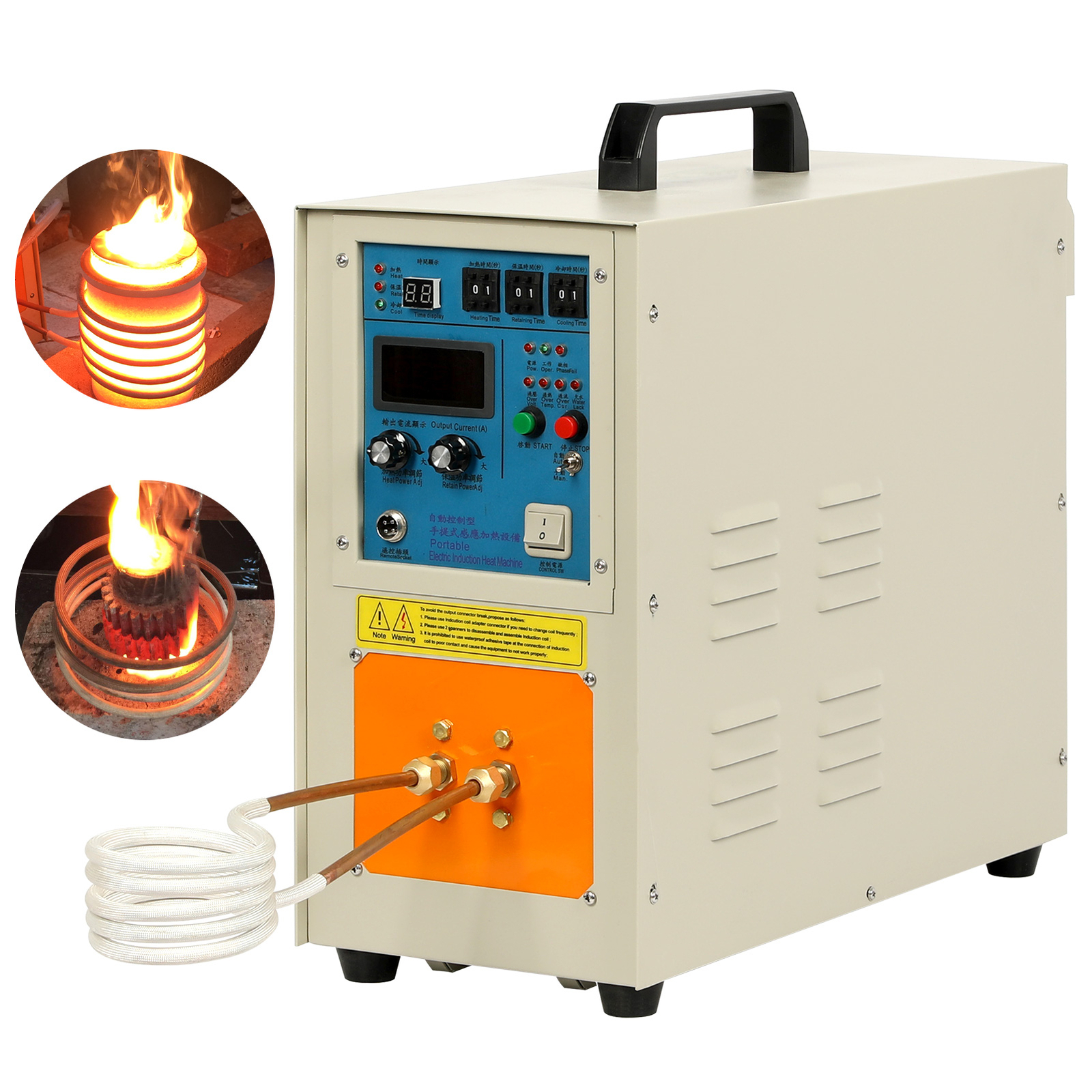 15KW High Frequency Induction Heater Furnace 110V 30-100 KHz 2200 ℃ (3992 ℉) Top