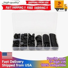 170PCS Rubber Grommet Firewall Hole Plug Electrical Wiring Gasket Assortment Kit picture