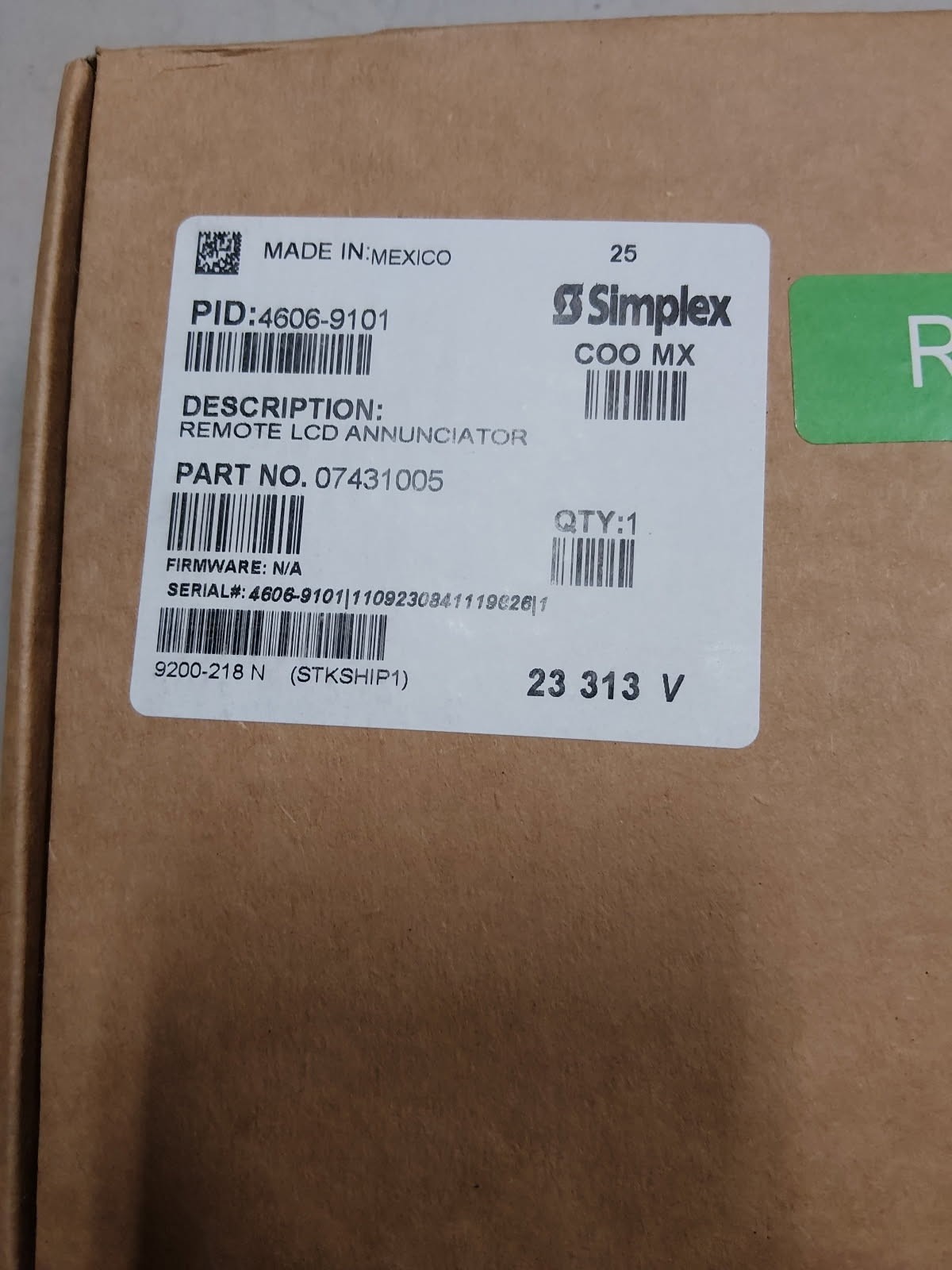 Simplex 4606-9101 LCD Annunciator Simplex 4606-9101 LCD Annunciator