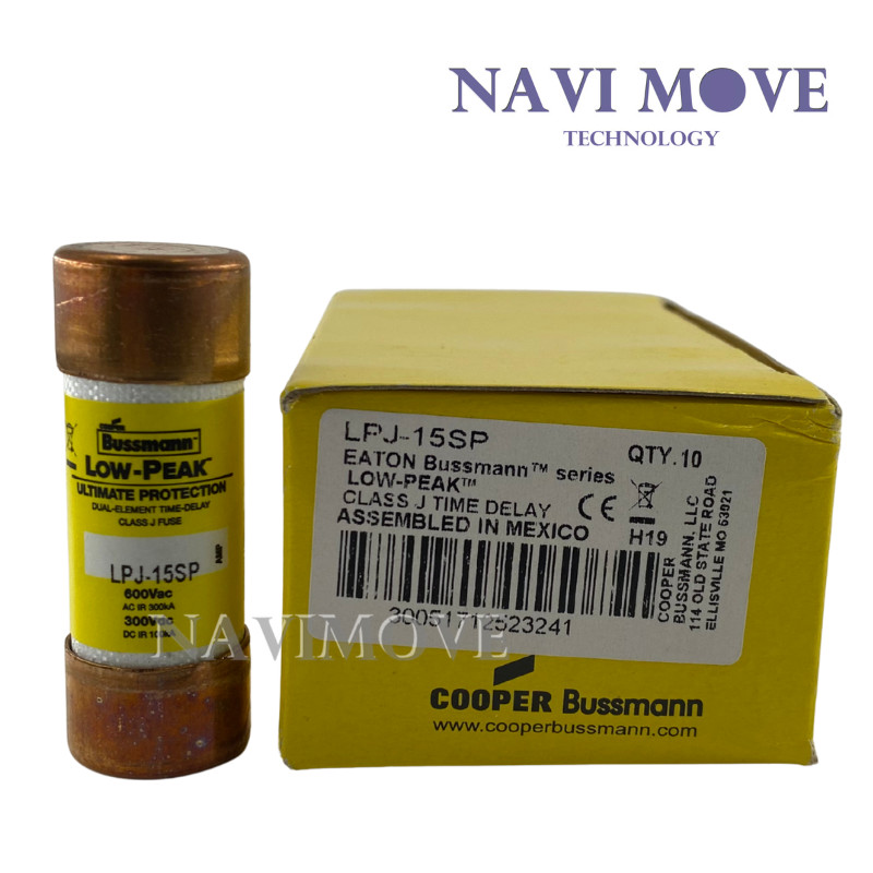 10PCS/Box New Bussmann LPJ-15SP Low Peak Fuse Class J Time Delay US Seller