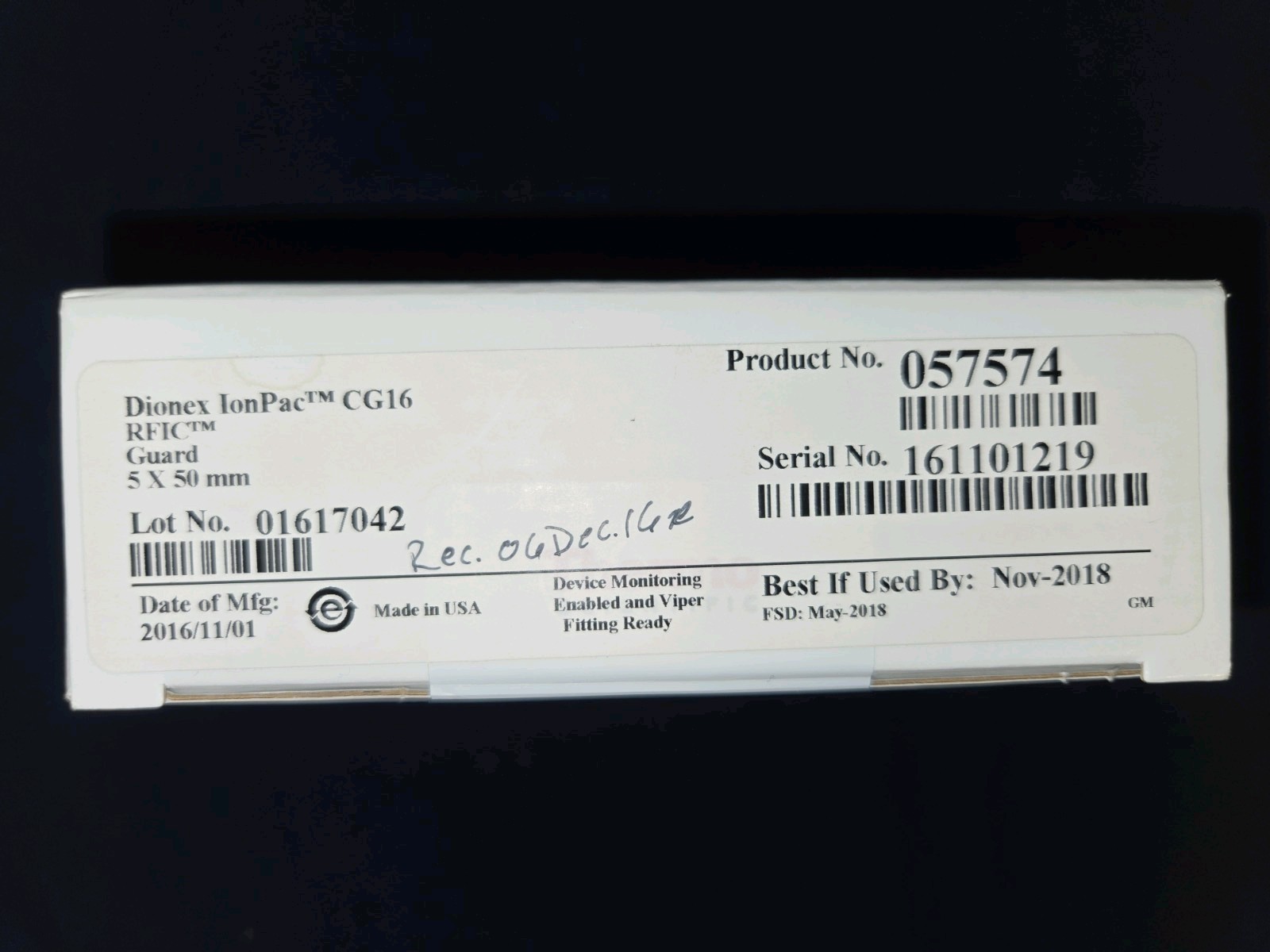 New Dionex™ IonPac™ CG16 IC Columns 5 x 50mm PN#057574