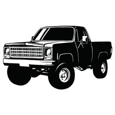 CHEVY-CHEVROLET 4x4 TRUCK CLIPART-VECTOR CLIP ART GRAPHICS-DXF SVG EPS AI PNG  picture