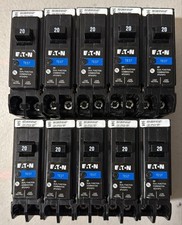 Used 10 PCS Eaton BRP120DF 20A 1 Pole 120V Dual Function AF/GF PlugOn-N Breaker picture