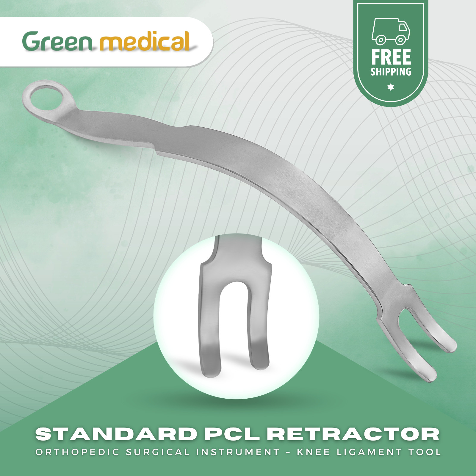 PCL Standard Ligament Retractor 5mm Wide Prongs & 10mm Gap Orthopedic PCL Standard Ligament Retractor 5mm Wide Prongs & 10mm Gap Orthopedic