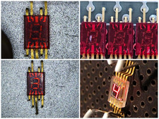 1x Retro Rare Vintage 1970s Gold Lead 7-Segment LED Display Chip MAN-3 Style NOS picture