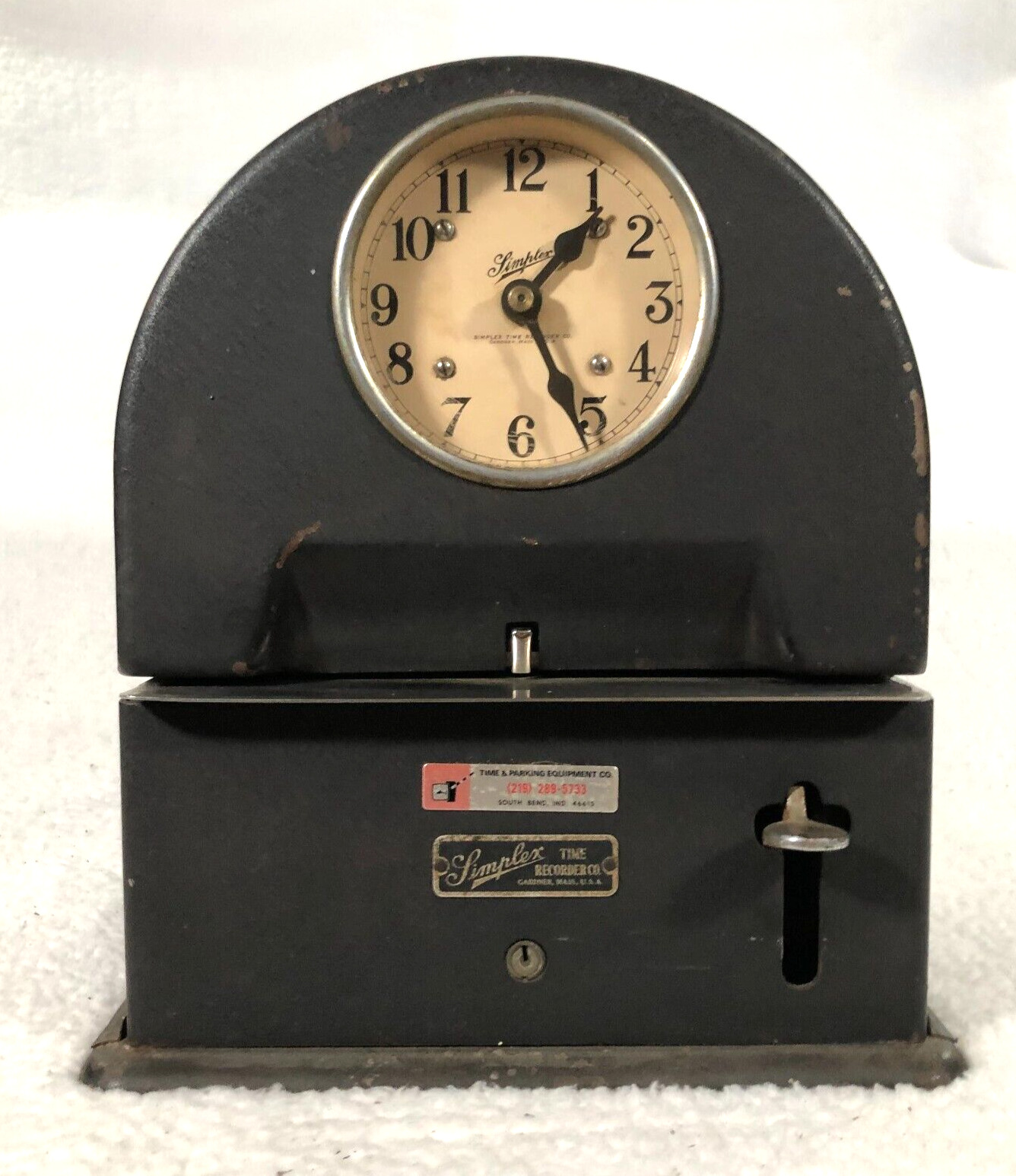 Vintage Simplex Time Stamp Clock Recorder Equipment Gardner, Ma *Antique/Rare