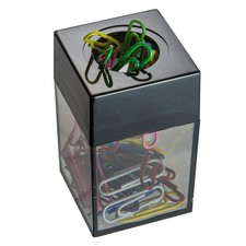 Officemate Magnetic Paper Clip Dispenser, Smoke, Holds 100 Clips picture