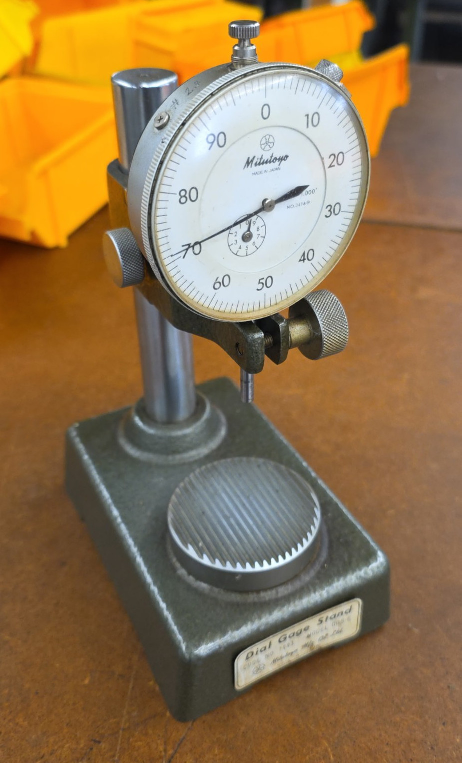 Mitutoyo Model 7003 Dial Gage Stand and Base