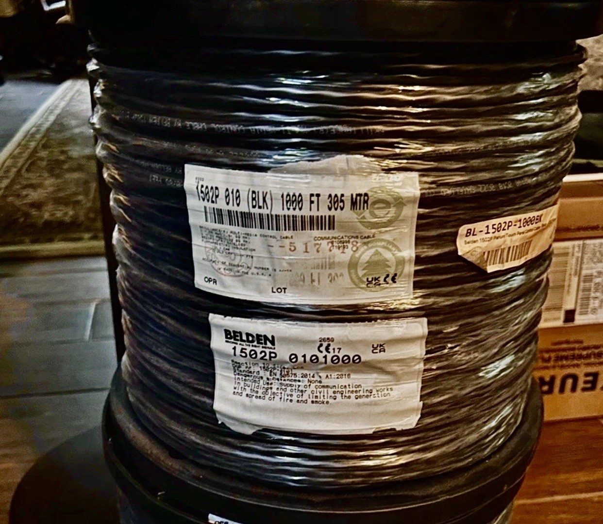 BELDEN CABLE—1502P-010-1000/BRAND NEW 1000 FOOT REEL—TOUCH PANEL PLENUM CABLE