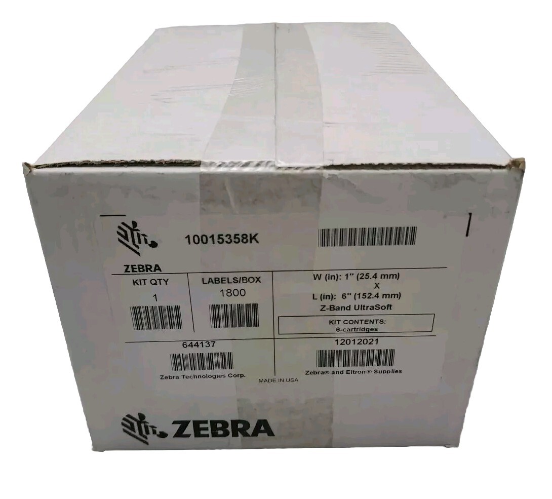 6 Pack) Zebra Z-Band Ultra Soft Infant Wristband 1