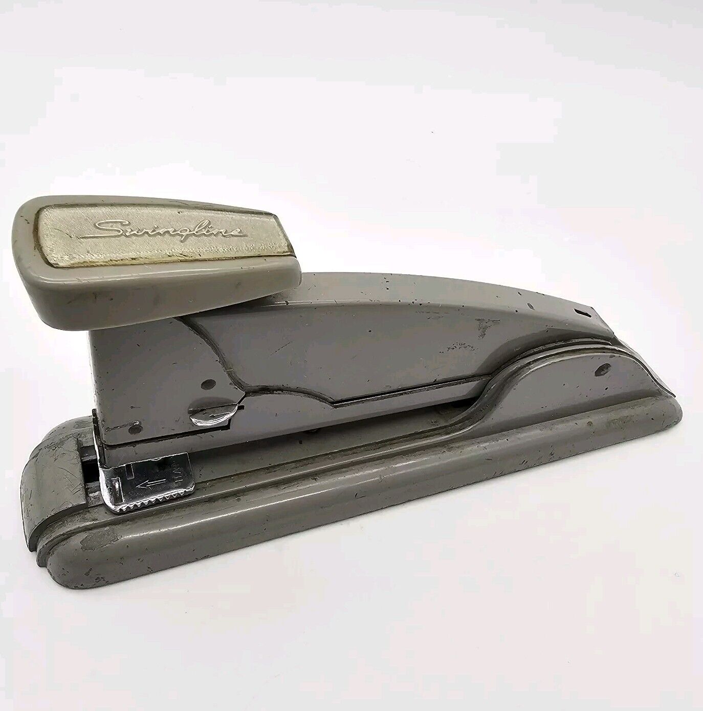 Vintage Swingline Speed Desktop Stapler No. 4 Industrial Grey Art Deco MCM Retro