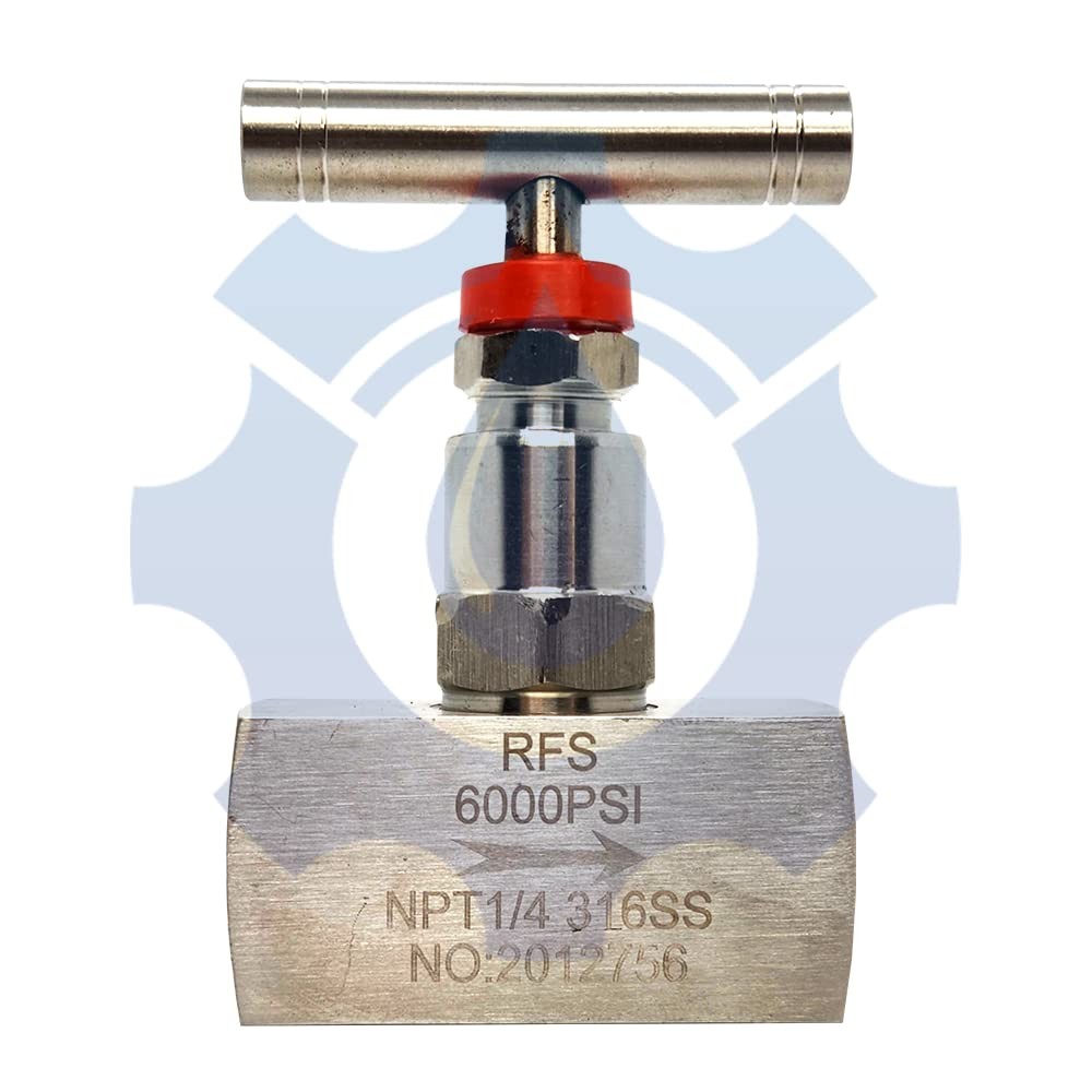 Stainless Steel 316 Straight Needle Valve, 1/4 Female Connection, up to 6000 2 Stainless Steel 316 Straight Needle Valve, 1/4 Female Connection, up to 6000 2